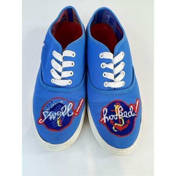 Tory Burch Sport Sneakers Womens 9.5 Canvas Laceup Casual - Picture 9 of 9